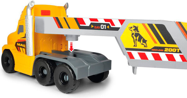 Dickie Toys Mack/Volvo Camion transporteur de machinerie lourde Sons et lumières 70 cm 4006333065941