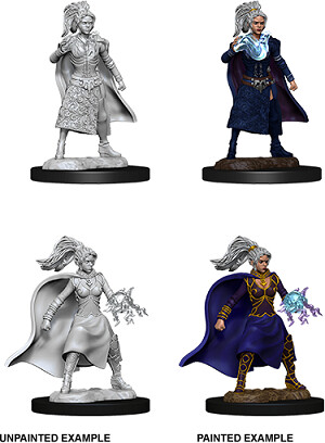 NECA/WizKids LLC Dnd unpainted minis wv10 female human sorcerer 634482738320