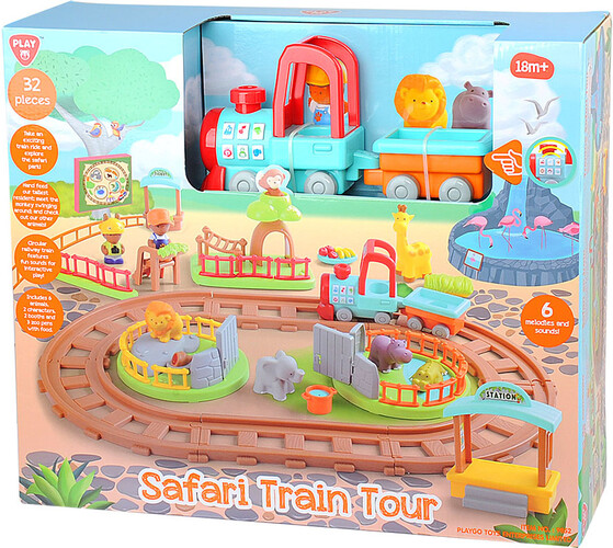 Playgo Toys Happy Collection Train safari 191162098520