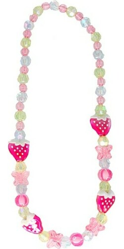 Creative Education Bijou Very Merry Strawberry Necklace, 3 x clear / pk, 3 x green / pk 771877860157