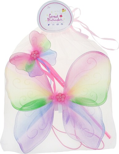 Creative Education Costume ailes de fée scintillaites et baguette 771877164002