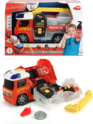 Dickie Toys Camion de pompier sons et lumières avec ensemble faire semblant 4006333053887
