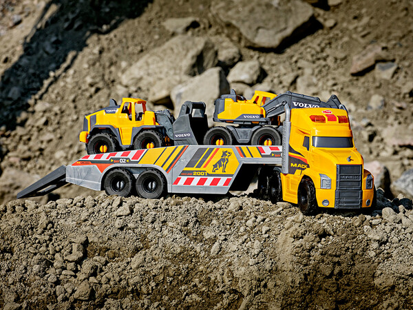 Dickie Toys Mack/Volvo Camion transporteur de machinerie lourde Sons et lumières 70 cm 4006333065941