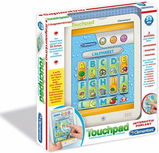 Clementoni Touchpad éducatif parlant (fr), 20 activités, alphabet (lettres) 8005125625772