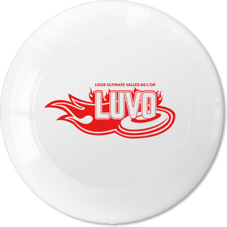 Ligue Ultimate Vallée-de-l'Or (LUVO) Disque Ultimate 175g blanc logo LUVO rouge 