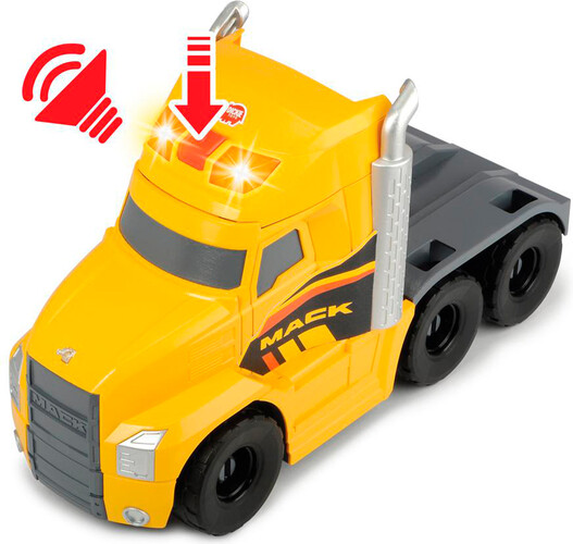 Dickie Toys Mack/Volvo Camion transporteur de machinerie lourde Sons et lumières 70 cm 4006333065941