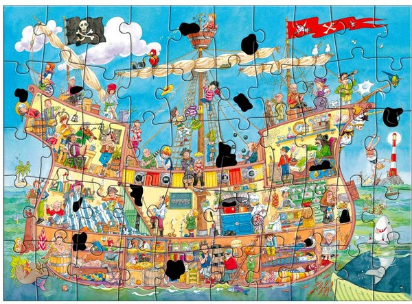 Galt Toys Casse-tête 50 le bateau pirate, frotter et révéler 5011979552648