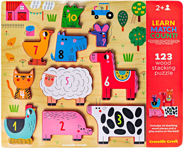 Acheter Casse-tête 10 Stacking Wood Puzzle/123 Barnyard - Crocodile creek -  Joubec acheter jouets et jeux au Québec et Canada - Achat en ligne