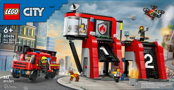 LEGO LEGO 60414 La caserne et le camion de pompiers 673419388894