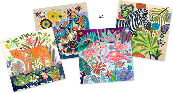 Djeco Tableaux à pailleter Tropico (fr/en) 3070900095090