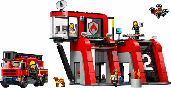 LEGO LEGO 60414 La caserne et le camion de pompiers 673419388894