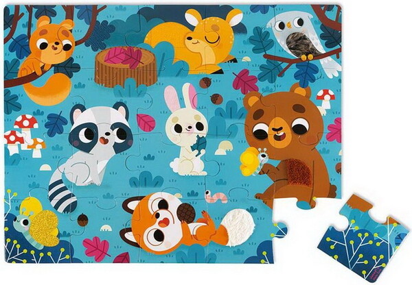 Janod Casse-tête tactile - Les animaux de la forêt 3700217326852