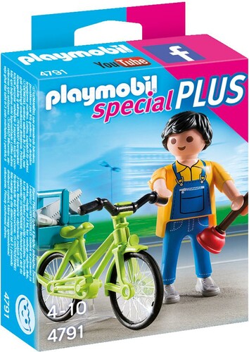 Playmobil Playmobil 4791 Bricoleur avec matériel et vélo (mars 2016) 4008789047915
