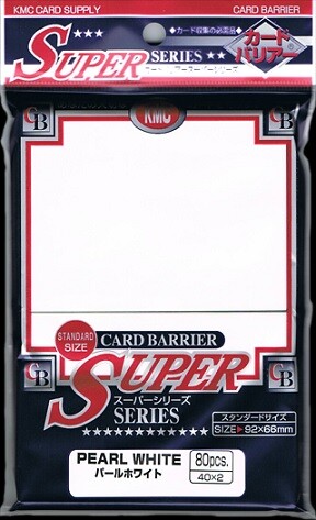 KMC Sleeves Protecteurs de cartes Standard Super blanc 66x92mm 80ct 4521086001089