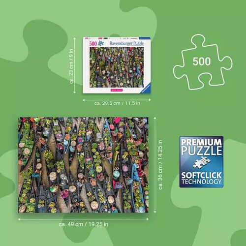 Ravensburger casse-tête Casse-tête 500 Marché flottant Indo 4005555018131