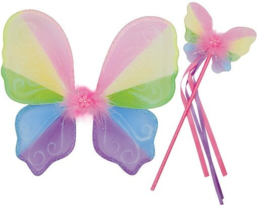 Creative Education Costume ailes de fée scintillaites et baguette 771877164002