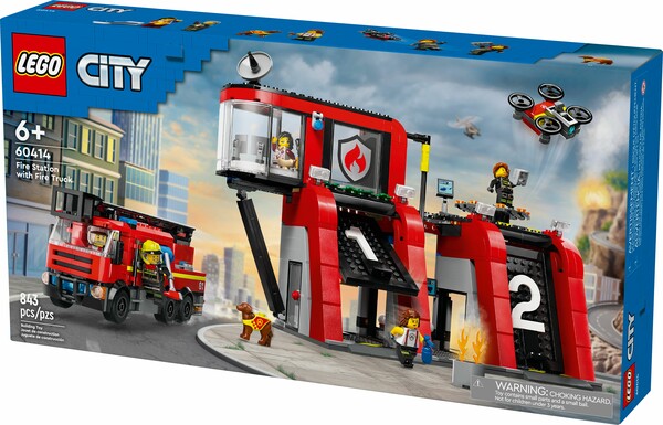 LEGO LEGO 60414 La caserne et le camion de pompiers 673419388894