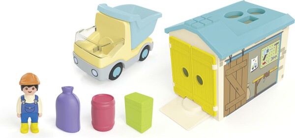 Playmobil Playmobil 71686 JUNIOR Ouvrier avec camion et garage 4008789716866