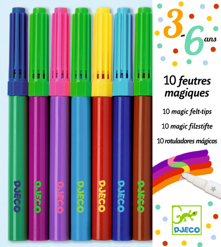 Djeco Feutres magiques, ensemble de 10 (fr/en) 3070900088276