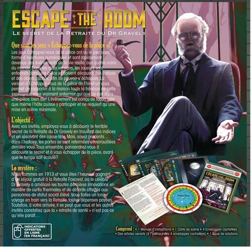 ThinkFun Escape the Room 2 (fr) Le secret de la retraite du Dr Gravely 4005556763122