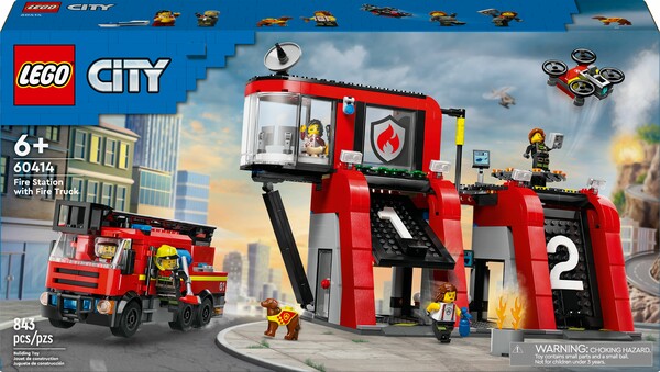 LEGO LEGO 60414 La caserne et le camion de pompiers 673419388894