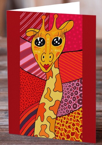 Décoludik Carte fête Girafe 710033810285
