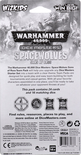 NECA/WizKids LLC Warhammer 40k Dice Masters SpaceWolves Sons of Russ (en) Team Pack 634482731338