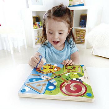 Hape Labyrinthe à billes insectes en bois avec baguette aimantée 6943478009912