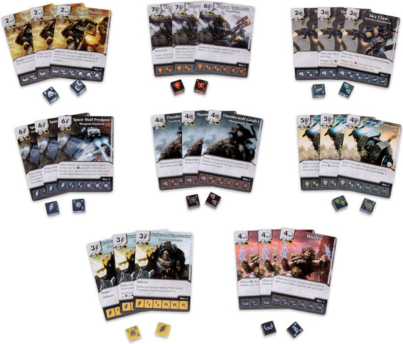 NECA/WizKids LLC Warhammer 40k Dice Masters SpaceWolves Sons of Russ (en) Team Pack 634482731338