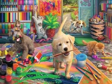 Ravensburger Casse-tête 750 Large Les petits chiots créatifs 4005556168019