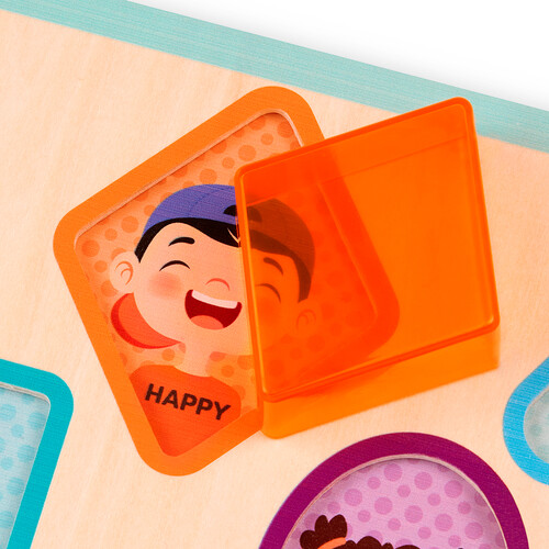 B. Brand Casse-tête B.Woody - casse-tête chunky "peek & explore" 8 pièces - formes & émotions () 062243467354