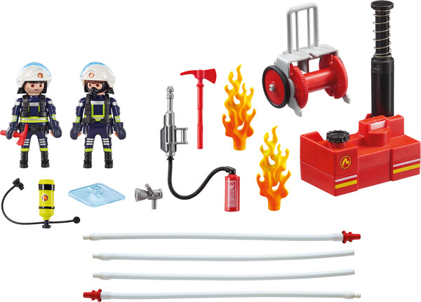 Playmobil Playmobil 9468 Pompiers avec matériel d'incendie 4008789094681