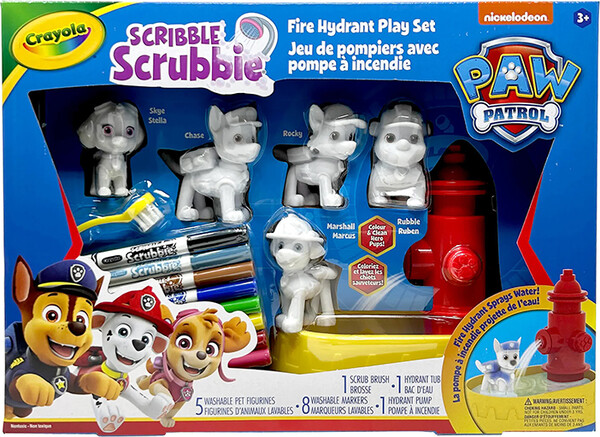 Crayola Scribble Scrubbie, Ensemble pompier et pompe à incendie Pat Patrouille 063652534309