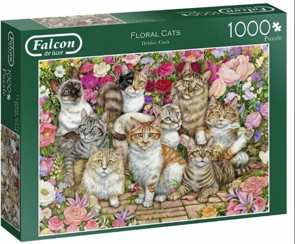 Falcon de luxe Casse-tête 1000 Floral Cats 