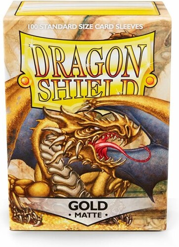Dragon Shield Protecteurs de cartes mtg Dragon Shield Matte Gold (doré) 67x91mm 100ct 5706569110062