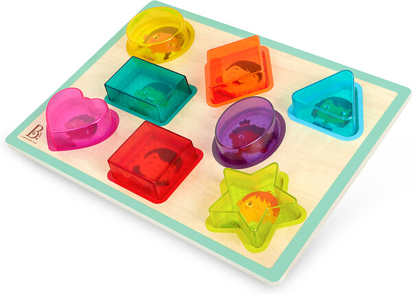 B. Brand Casse-tête B.Woody - casse-tête chunky "peek & explore" 8 pièces - formes & émotions () 062243467354