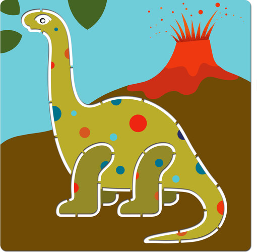 Djeco Pochoirs Dinosaures (fr/en) 3070900088634