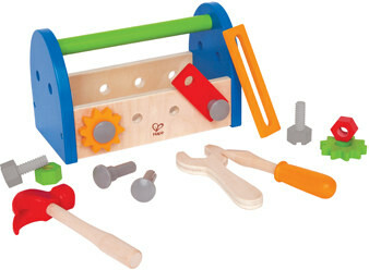 Hape Boîte à outils en bois, marteau, tournevis, clé 6943478004238