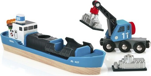 Brio Train Brio Train en bois Navire porte-conteneurs 33534 7312350335347