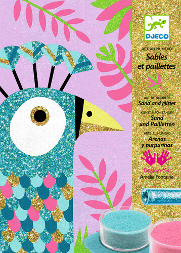 Djeco Sables colorés et paillettes Eblouissants oiseaux (fr/en) 3070900086630