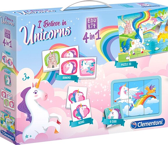 Clementoni Edukit 4-en-1 licorne (fr/en) 8005125180356