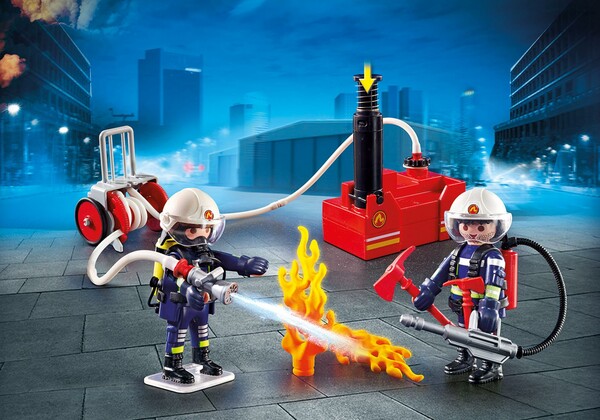 Playmobil Playmobil 9468 Pompiers avec matériel d'incendie 4008789094681