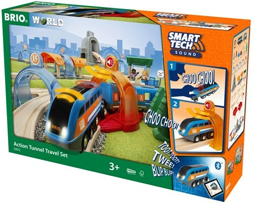 Brio Train Brio Train en bois Smart Tech Sound - Circuit voyageur 33972 7312350339727