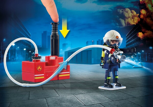 Playmobil Playmobil 9468 Pompiers avec matériel d'incendie 4008789094681