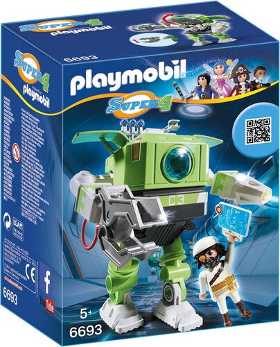 Playmobil Playmobil 6693 Super 4 Robot Cleano (fév 2016) 4008789066930