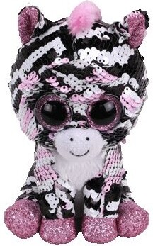 Ty paillettes (sequin) - zoey - pink zebra (8") 008421366729