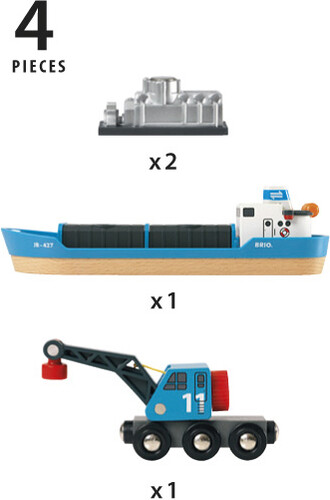 Brio Train Brio Train en bois Navire porte-conteneurs 33534 7312350335347