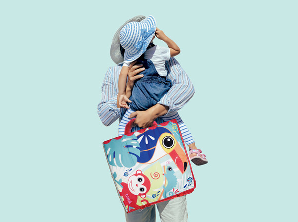 LUDI Tapis d'éveil et d'activités jungle 80x80cm 3550833300374