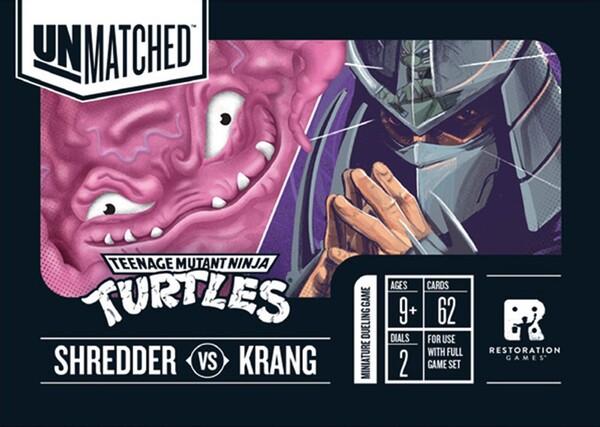 Restoration Games Unmatched (en) adventures - Teenage Mutant Ninja Turtles - Shredder Krang hero deck 850056595049