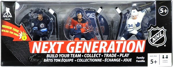 NHL Hockey Figurine LNH 2.5'' 3pk - Matthews-McDavid-Laine 672781308028